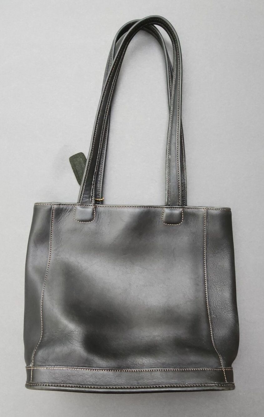 Coach Bleeker Tote 9305 Black Glove-Tanned Leather Shoulder Bag Y2K VTG